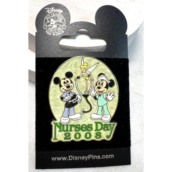 Disney Nurses Day 2008 Pin LE 3500Dr. Mickey Nurse Minnie & Tinkerbell RN LVN